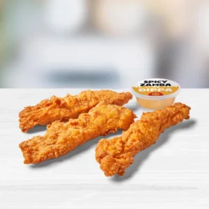 3 chicken fingers & 1 dippa