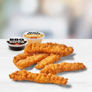 6 chicken fingers & 2 dippa